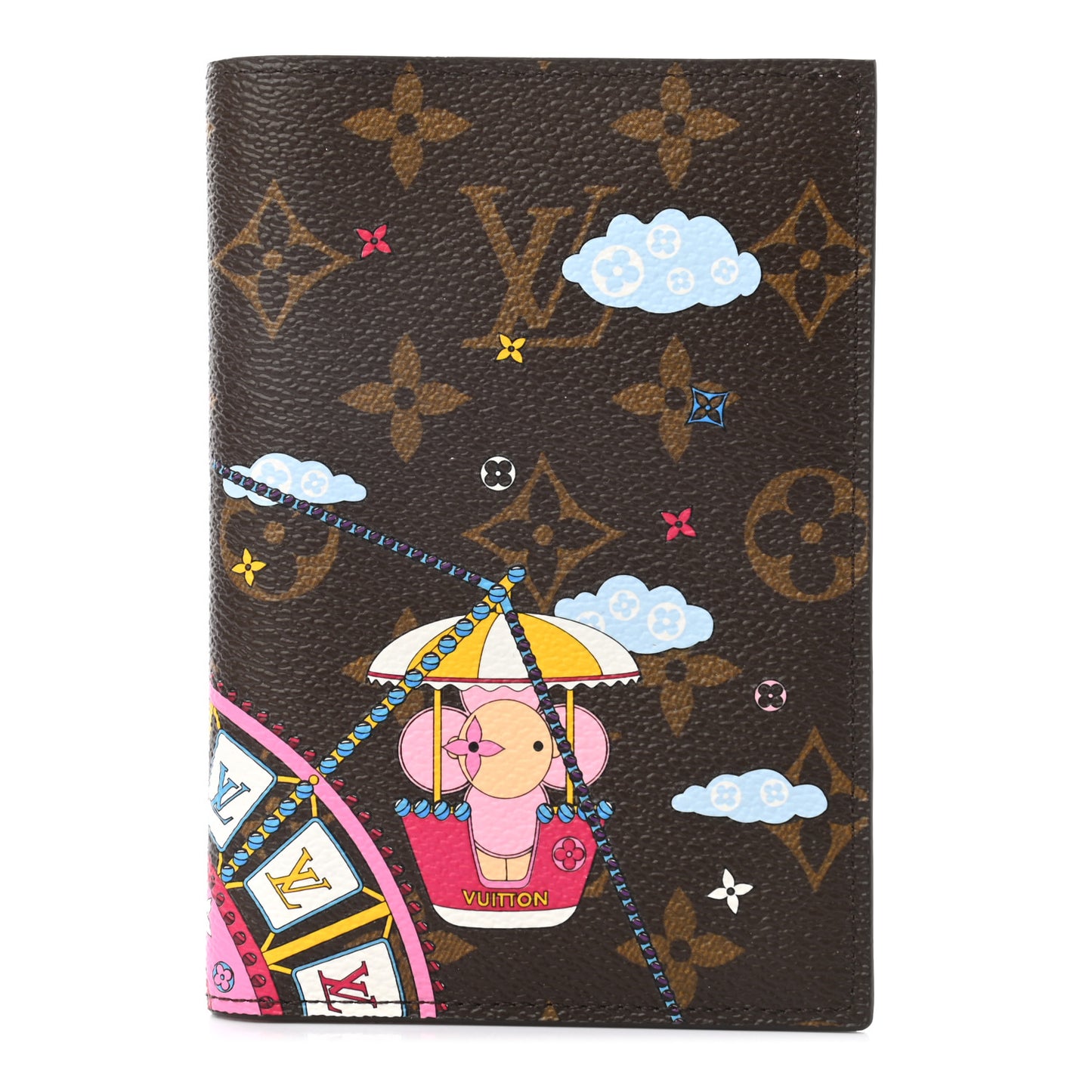 Monogram 2020 Christmas Animation Big Wheel Passport Cover Rose Ballerine