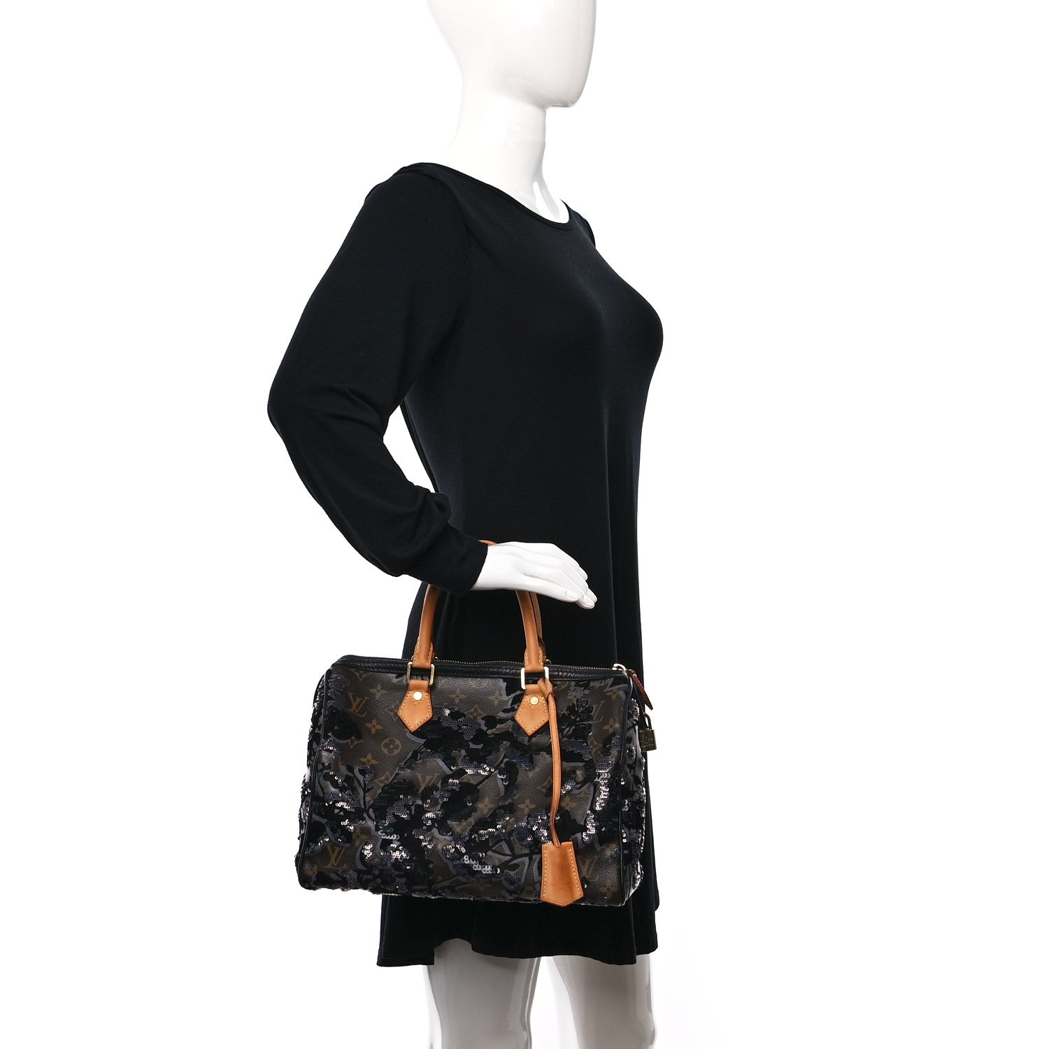 Louis Vuitton Monogram Fleur De Jais Sequins Speedy 30 2 of 14