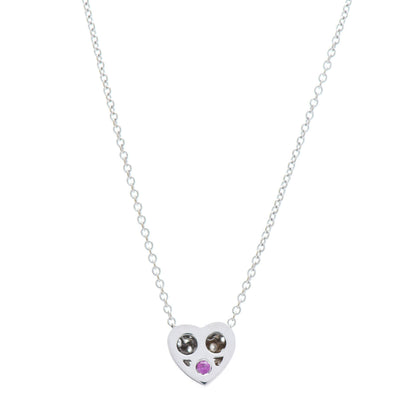 Roberto Coin 18K White Gold Diamond Tiny Treasures Puffed Heart Pendant Necklace 5 of 5