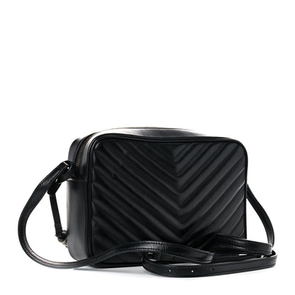 Saint Laurent Calfskin Matelasse Monogram Lou Camera Bag Black 3 of 11