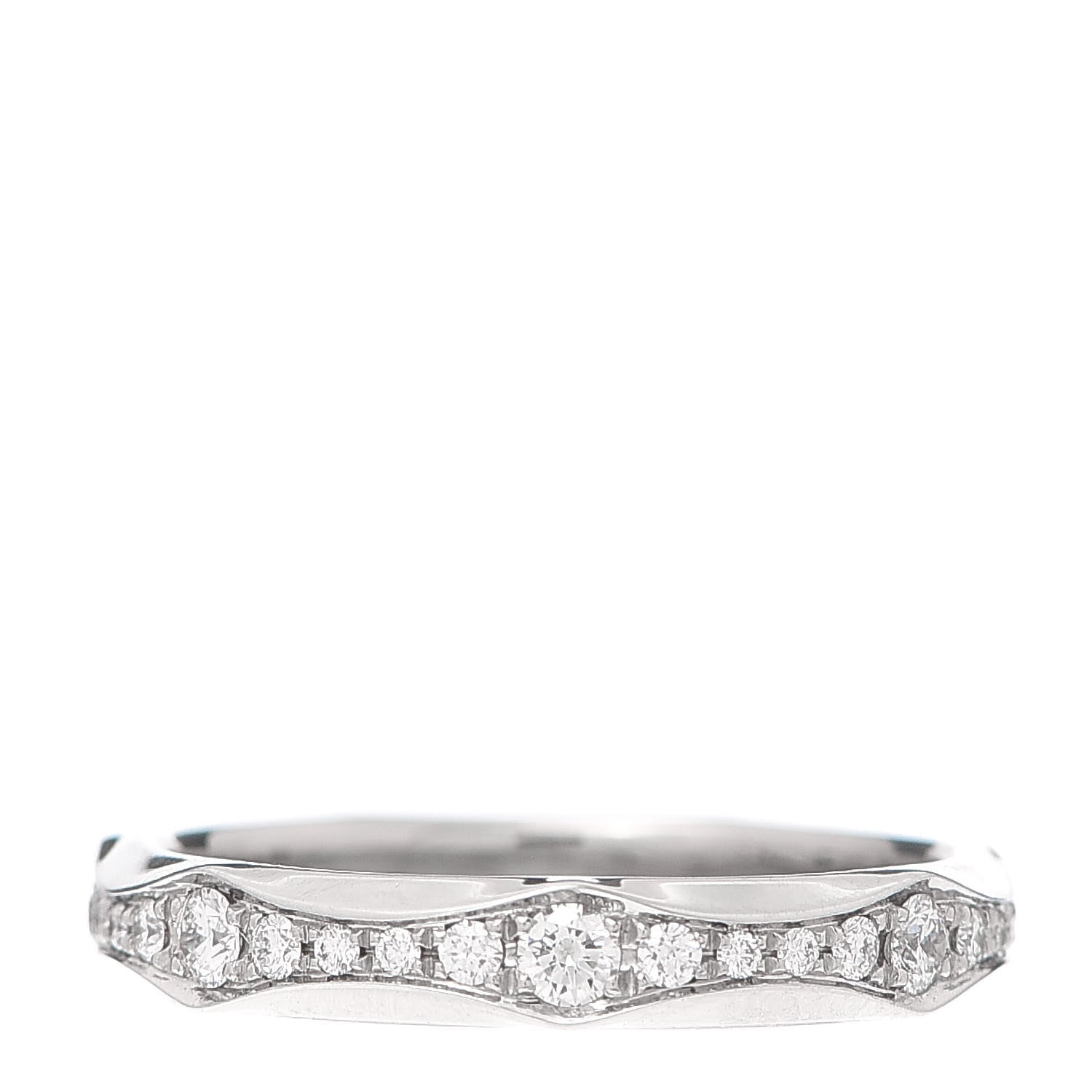 Bulgari Platinum Diamond Infinito Band Ring 52 6 1 of 5