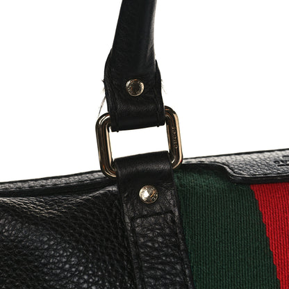 Gucci Calfskin Vintage Web Medium Boston Black 10 of 10