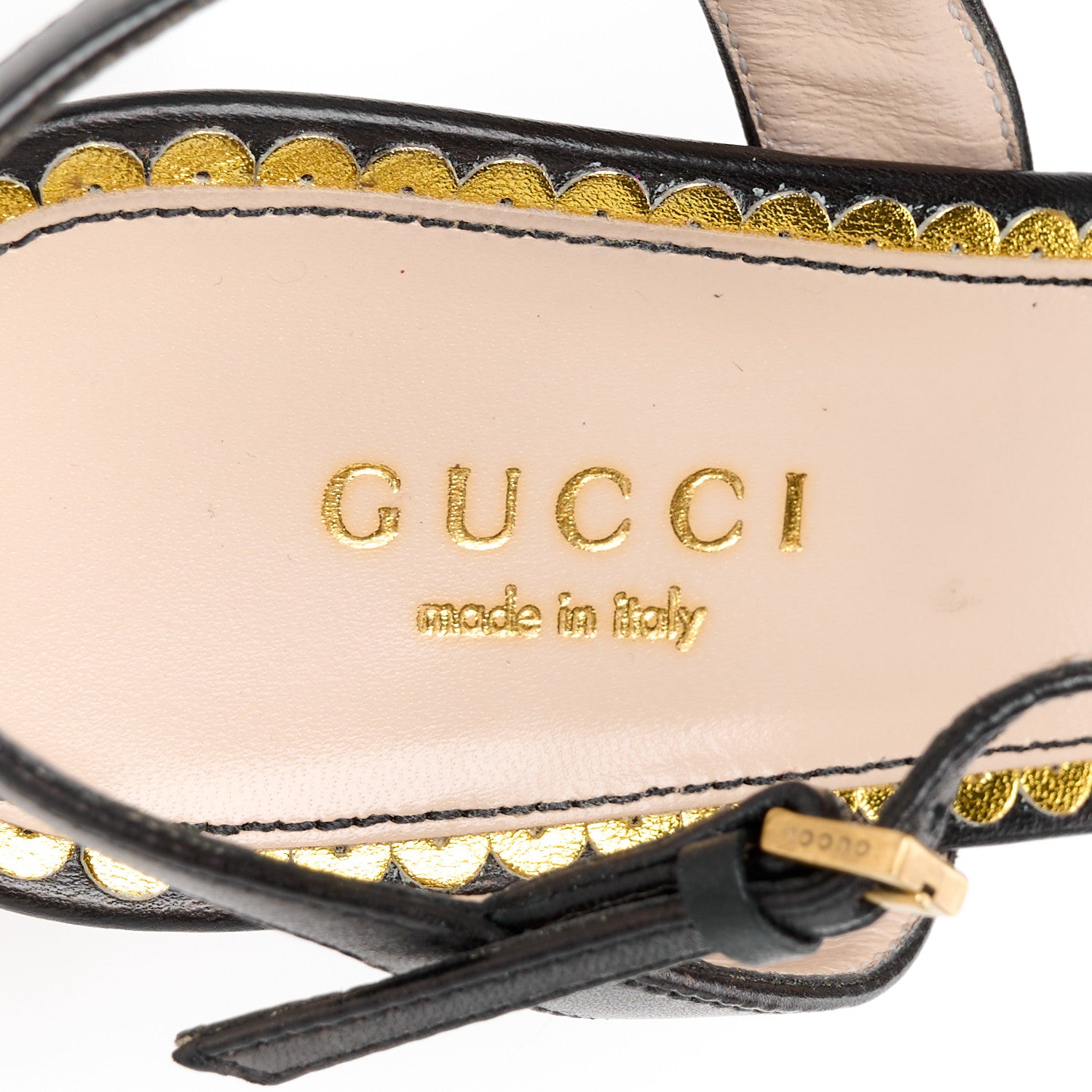 Gucci Nappa Queen Margaret High Heel Sandals 36 Black 7 of 9