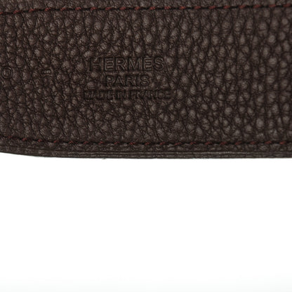 Hermes Box Togo 32mm H Belt 100 Black Chocolate 5 of 9