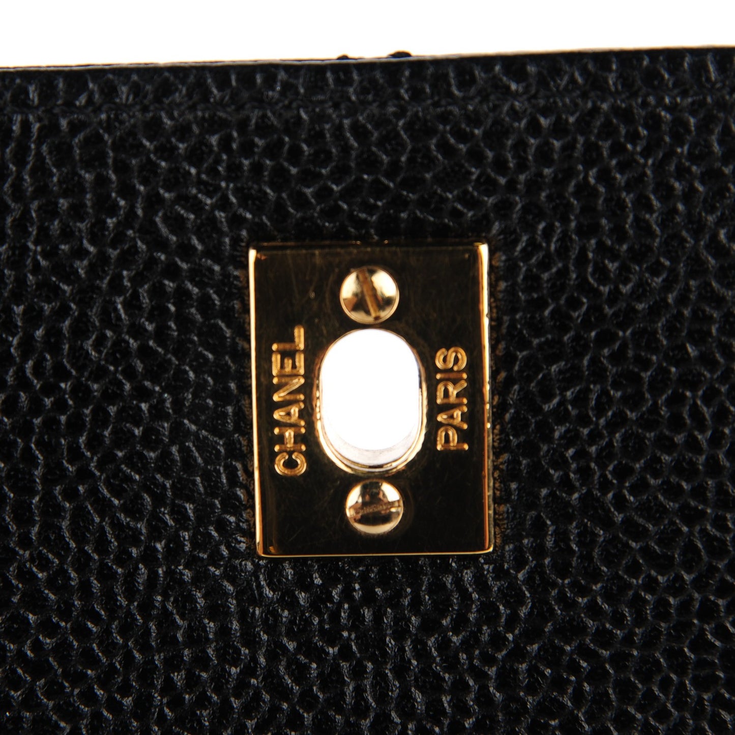 Caviar Quilted Jumbo Kelly Flap Black