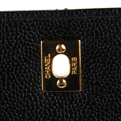 Chanel Caviar Quilted Jumbo Kelly Flap Black 7 of 9