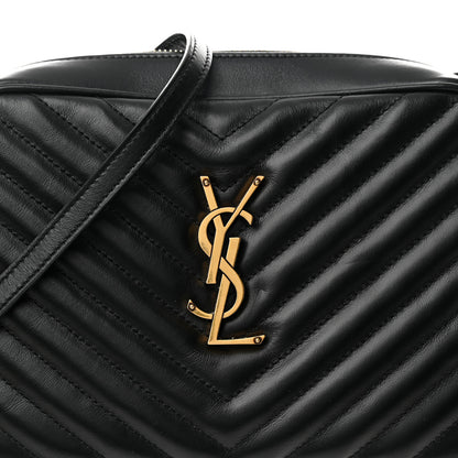 Saint Laurent Calfskin Matelasse Monogram Lou Camera Bag Black 8 of 11