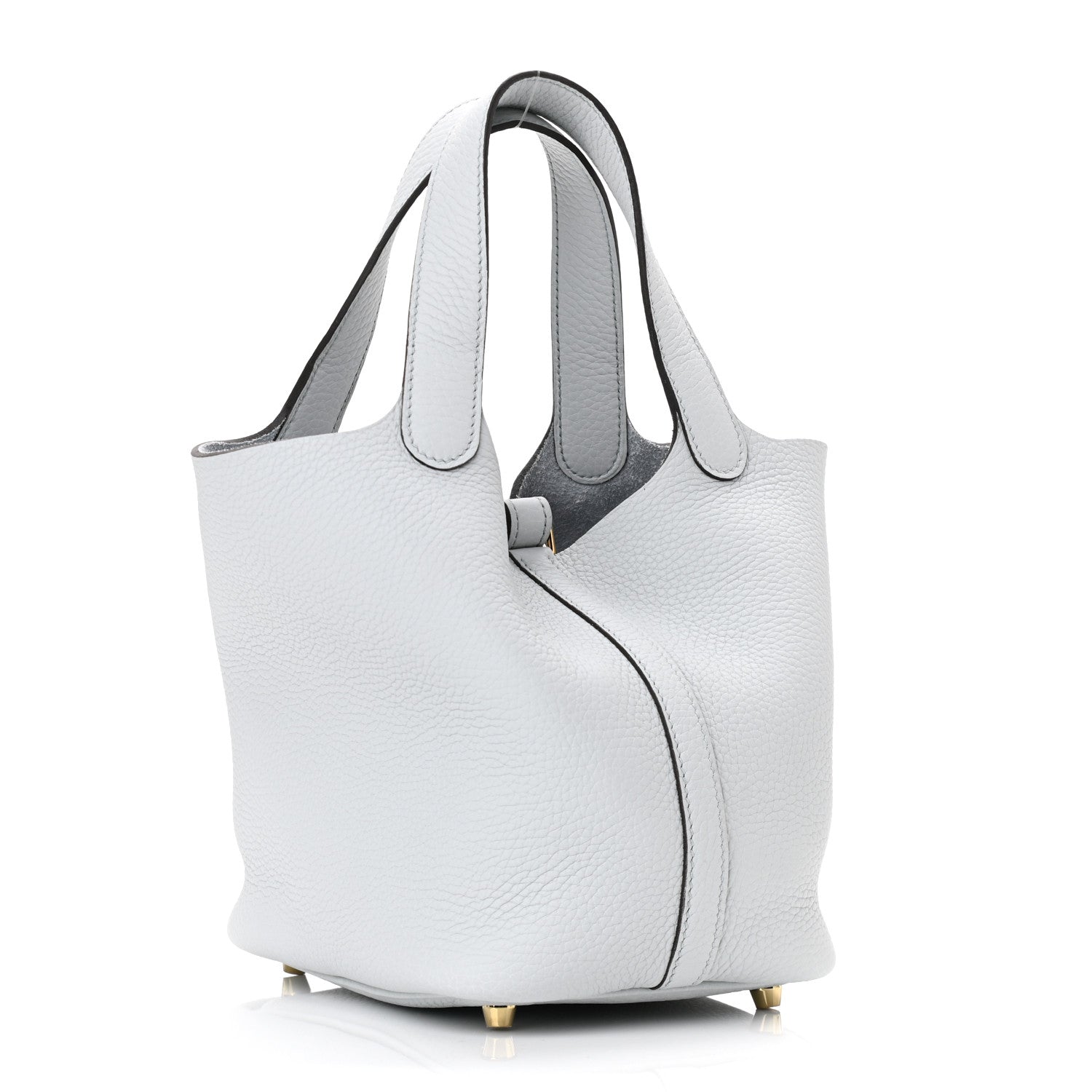 Hermes Taurillon Clemence Picotin Lock 18 PM Bleu Pale 3 of 9
