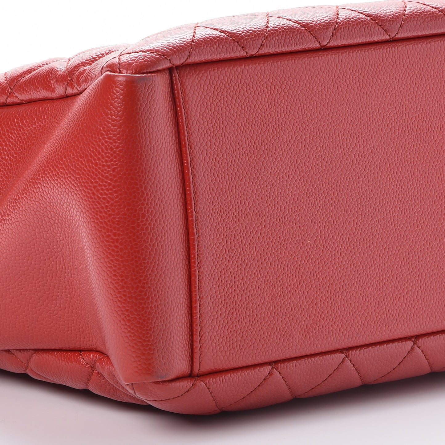 Caviar Quilted Grand Shopping Tote GST Red