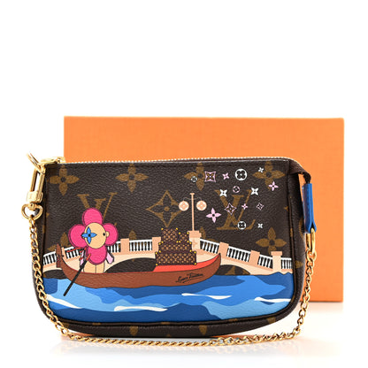 Louis Vuitton Monogram 2019 Christmas Animation Mini Venice Pochette Accessories Blue 9 of 9