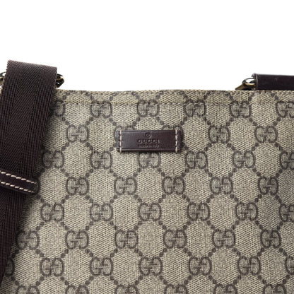 Gucci GG Supreme Monogram Small Flat Messenger Bag Dark Brown 10 of 10