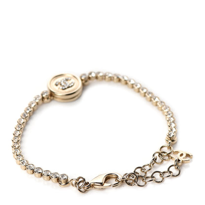 Chanel Crystal CC Chain Bracelet Gold 3 of 5