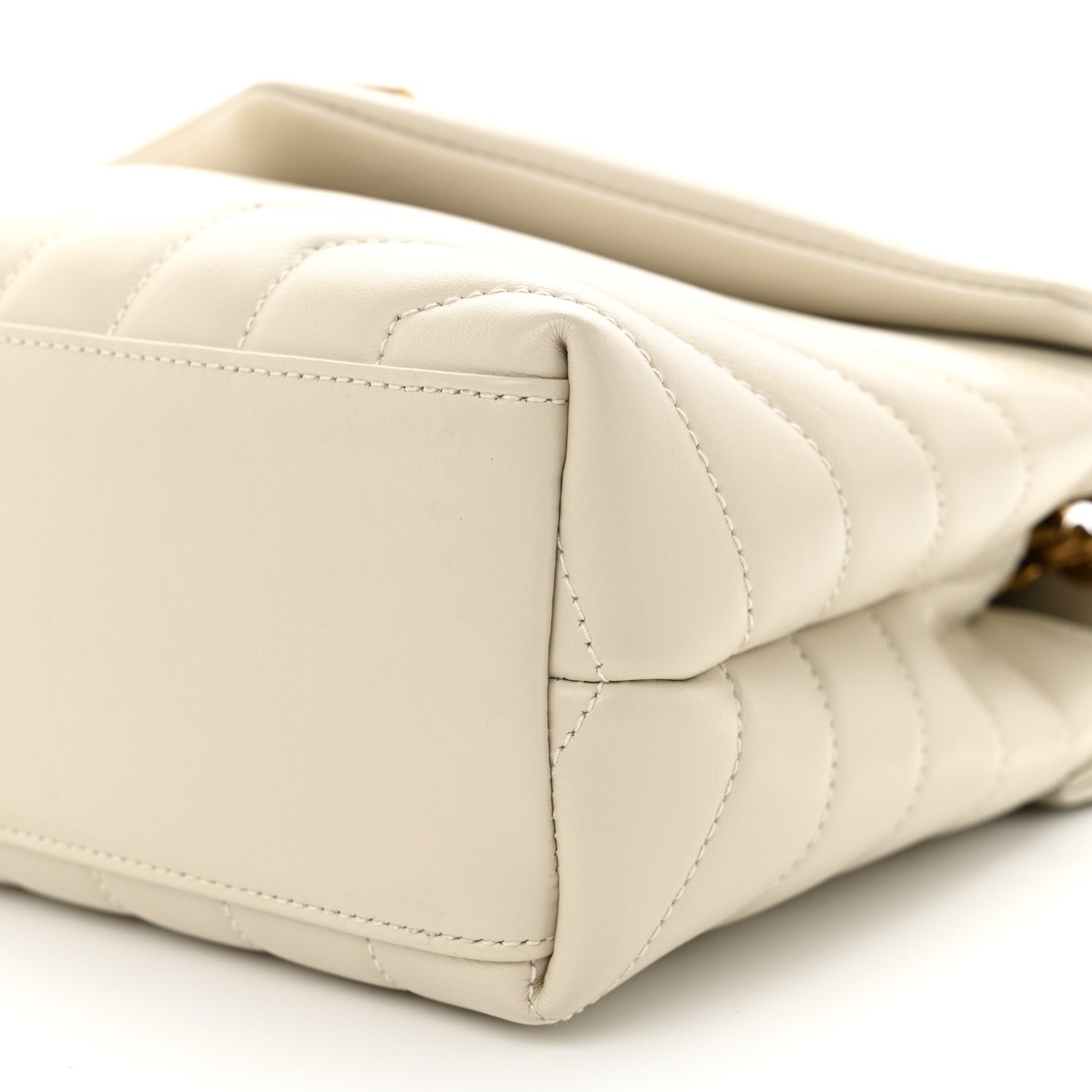 Saint Laurent Calfskin Y Quilted Monogram Small Loulou Chain Satchel Crema Soft 10 of 10