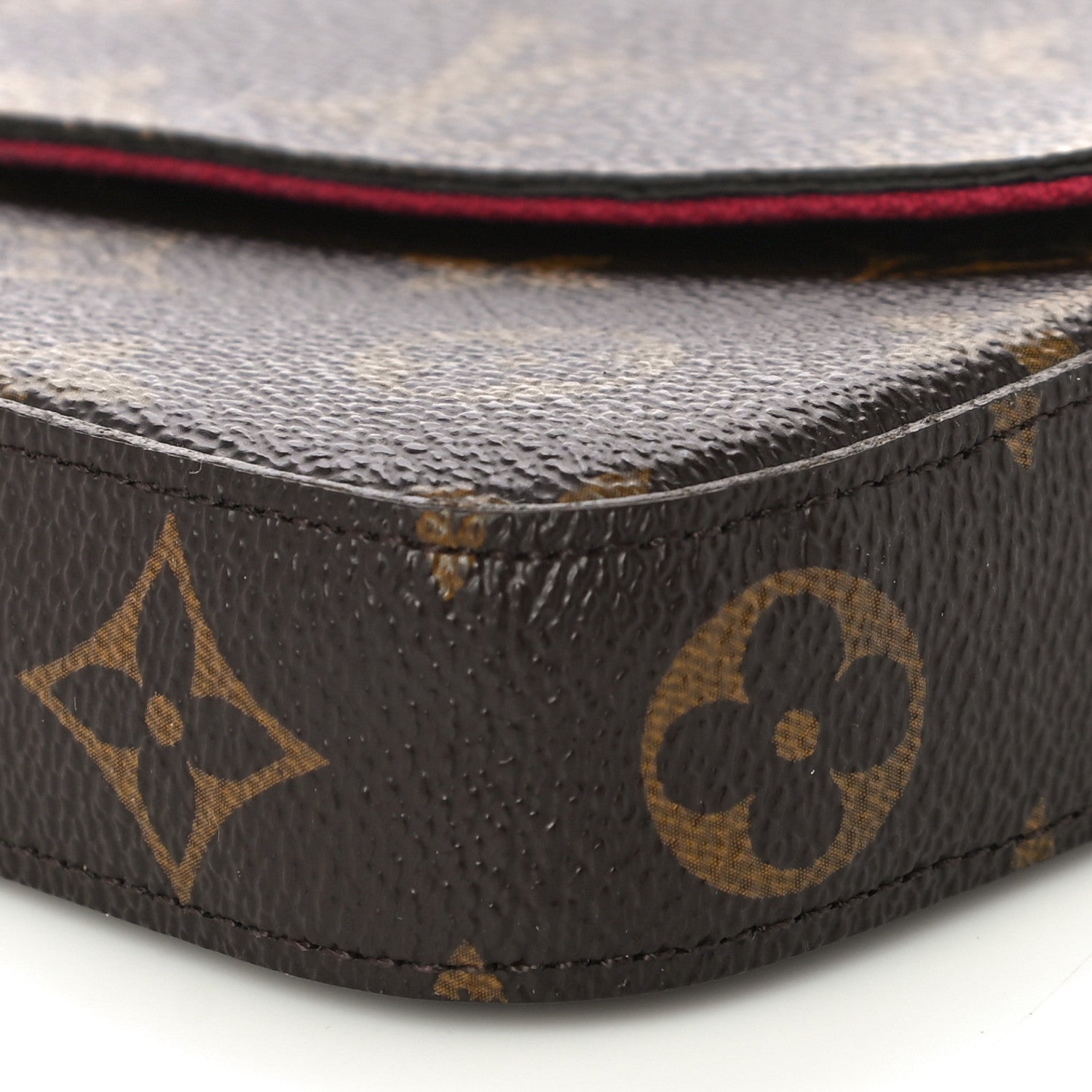Louis Vuitton Monogram Pochette Felicie Chain Wallet Fuchsia 10 of 11