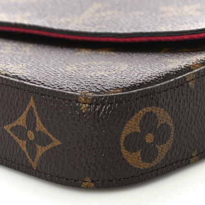 Louis Vuitton Monogram Pochette Felicie Chain Wallet Fuchsia 10 of 11