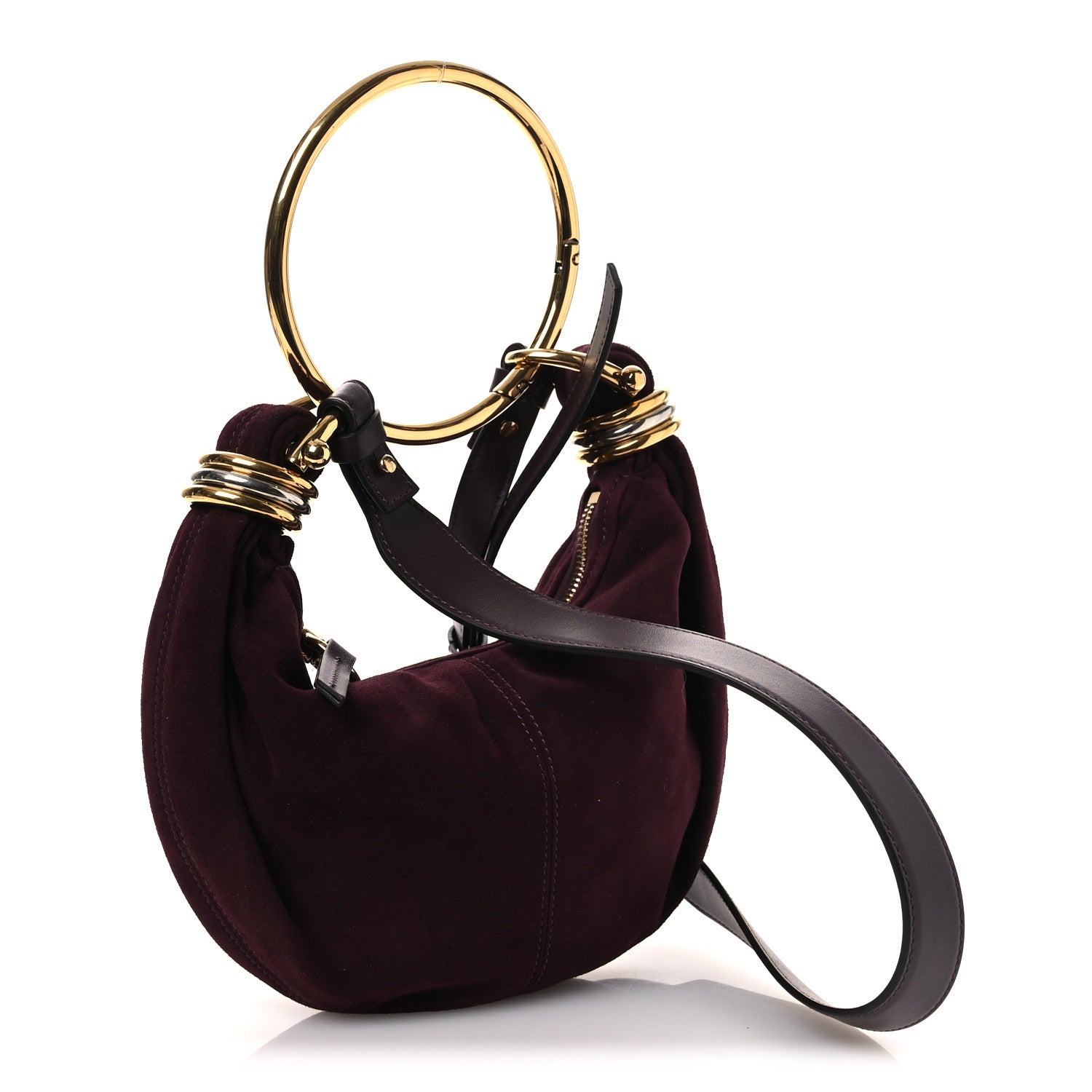 Chloe Suede Mini Bracelet Hobo Bag Deep Violine 3 of 10