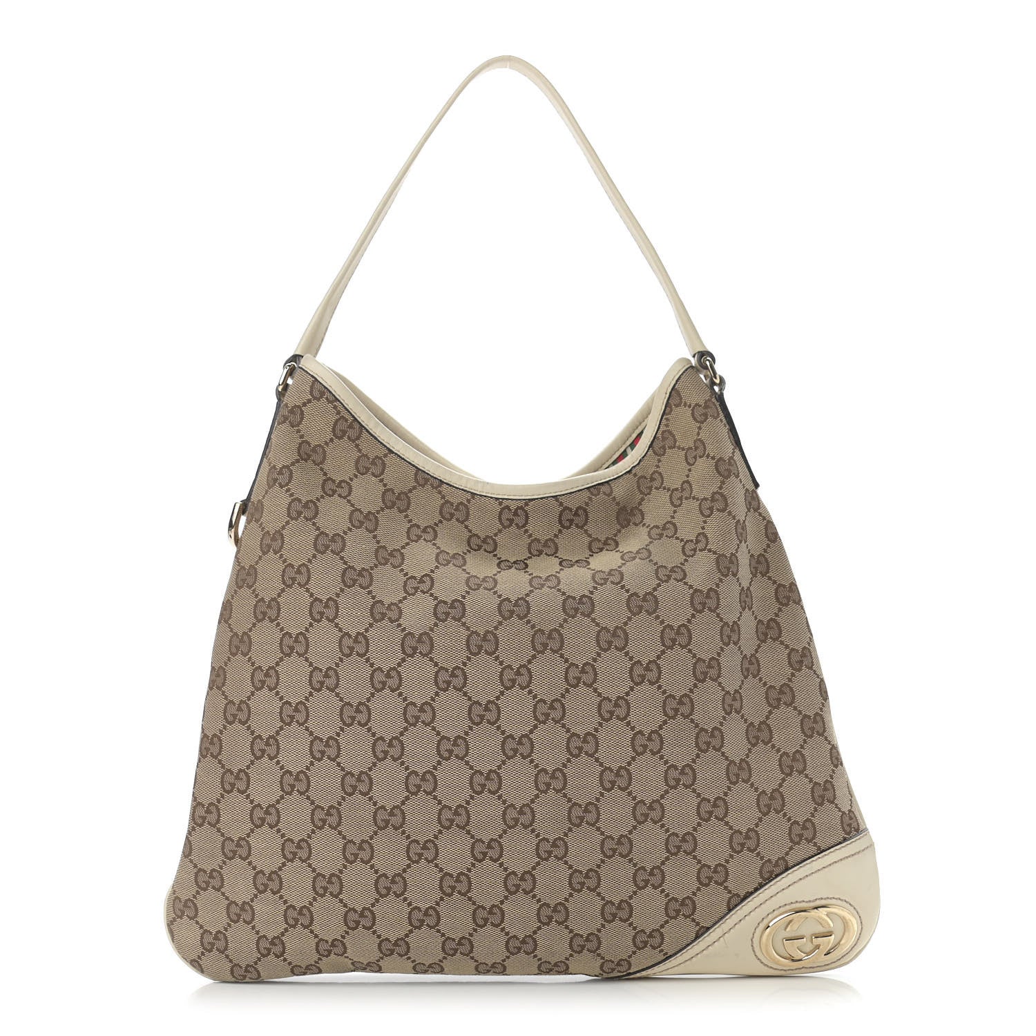 Gucci Monogram Medium New Britt Hobo Off White 1 of 11