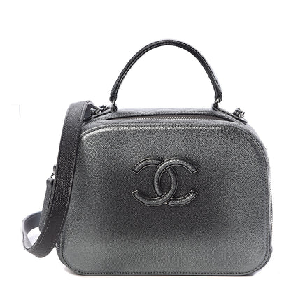 Chanel Metallic Caviar Small Coco Curve Vanity Bag Black Ruthenium 1 of 10