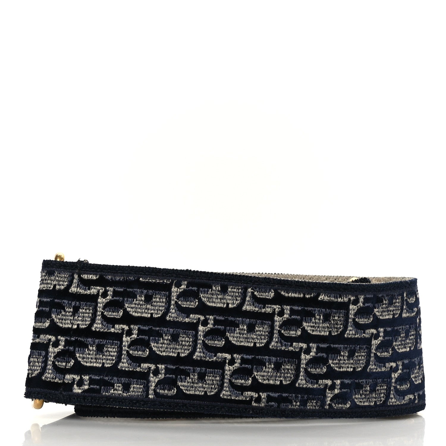 Christian Dior Oblique Adjustable Shoulder Strap Blue 2 of 4