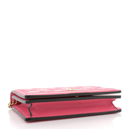 Gucci Calfskin GG Matelasse Chain Wallet Rhodamine Pink 4 of 10