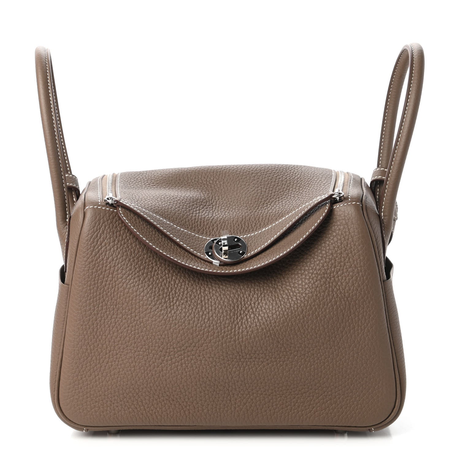 Hermes Taurillon Clemence Lindy 26 Etoupe 1 of 10