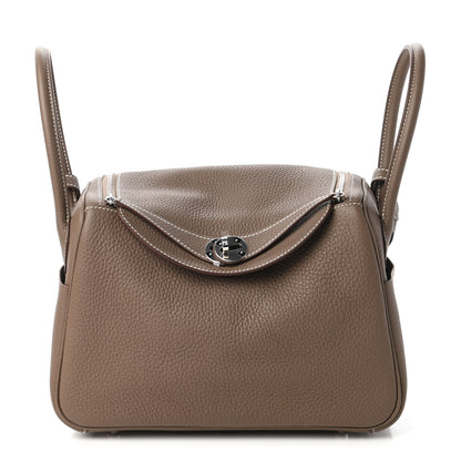 Hermes Taurillon Clemence Lindy 26 Etoupe 1 of 10