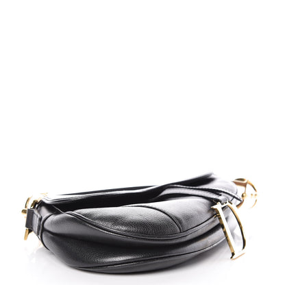Christian Dior Grained Calfskin Saddle Bag Black 4 of 14