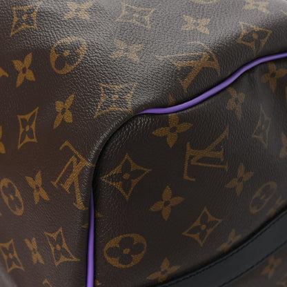 Louis Vuitton Monogram Macassar LV Colormania Keepall Bandouliere 50 Purple 10 of 10