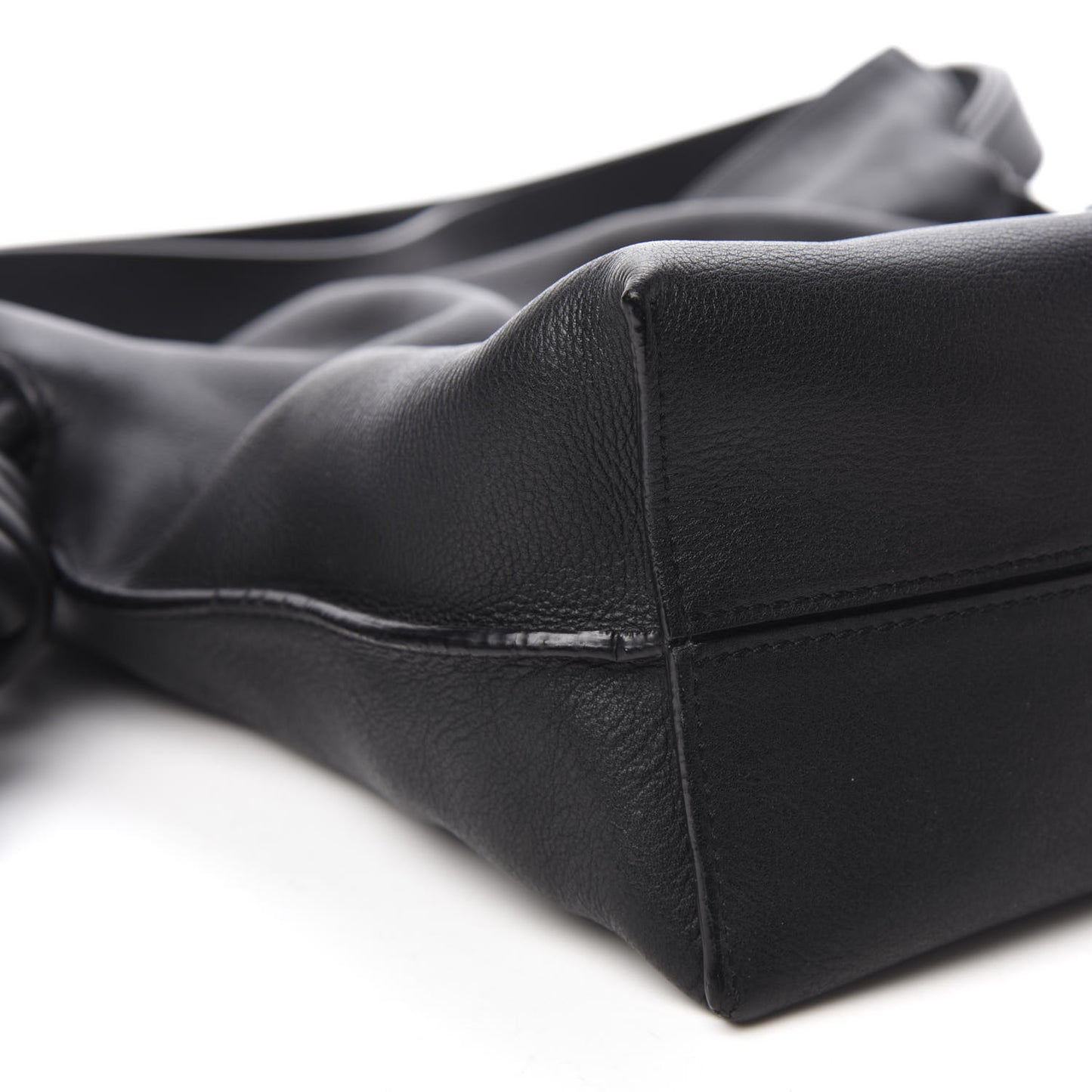 Calfskin Small Flamenco Knot Bag Black