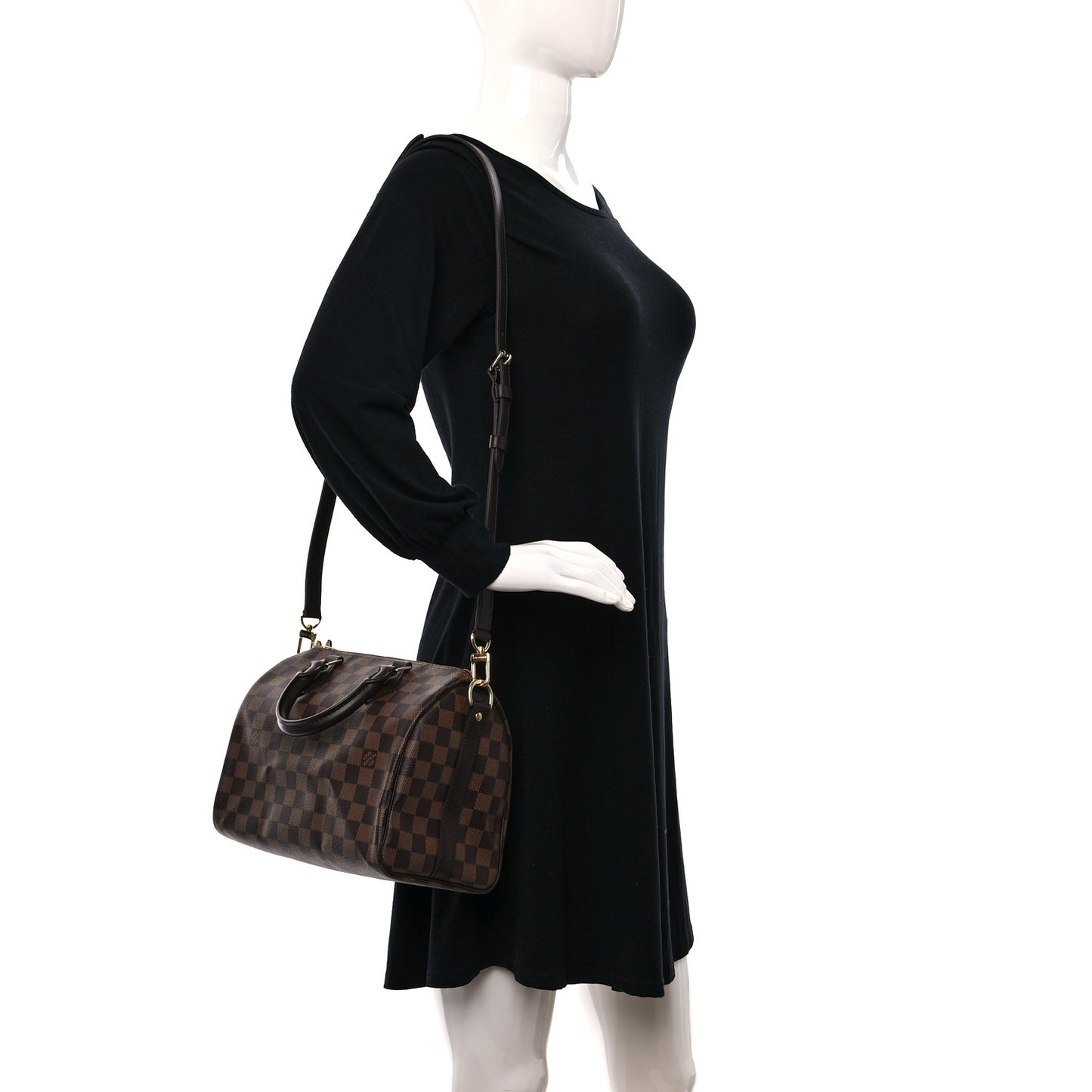 Damier Ebene Speedy Bandouliere 25