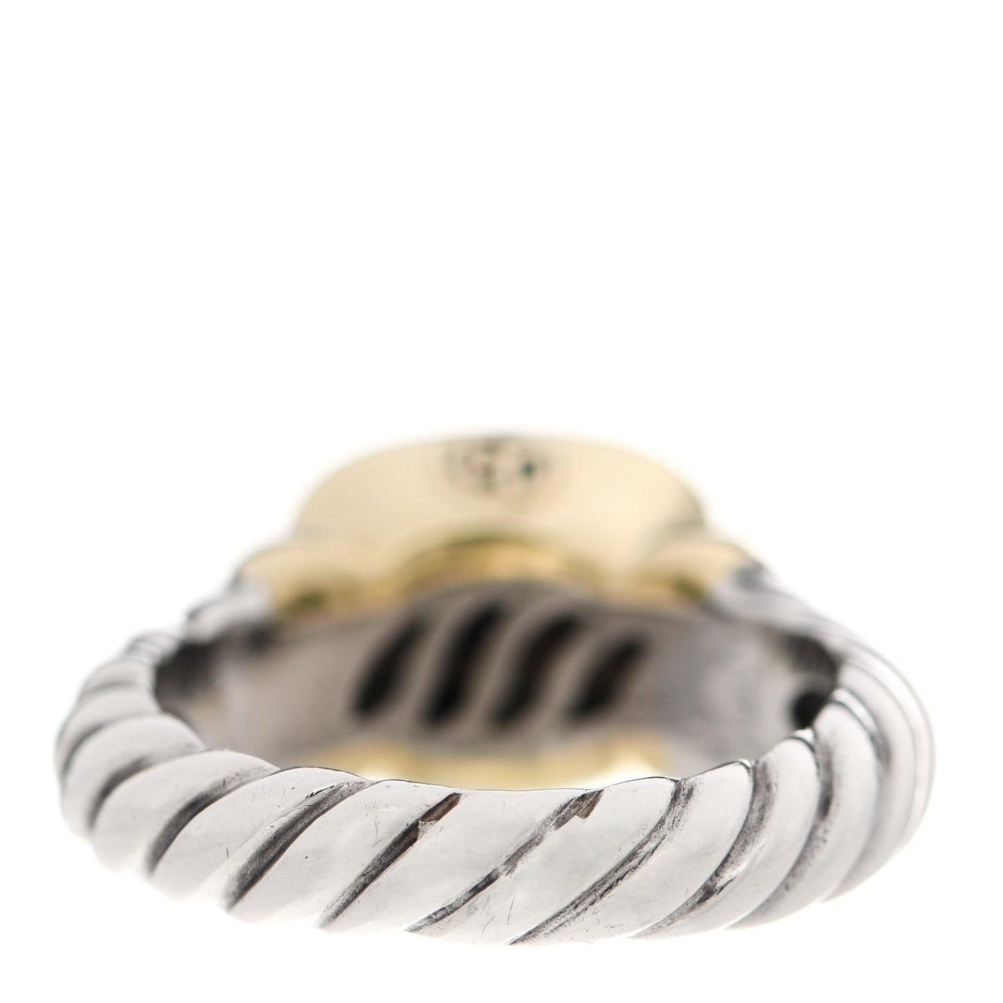 Sterling Silver 14K Yellow Gold Black Onyx 10mm Noblesse Ring 49 5