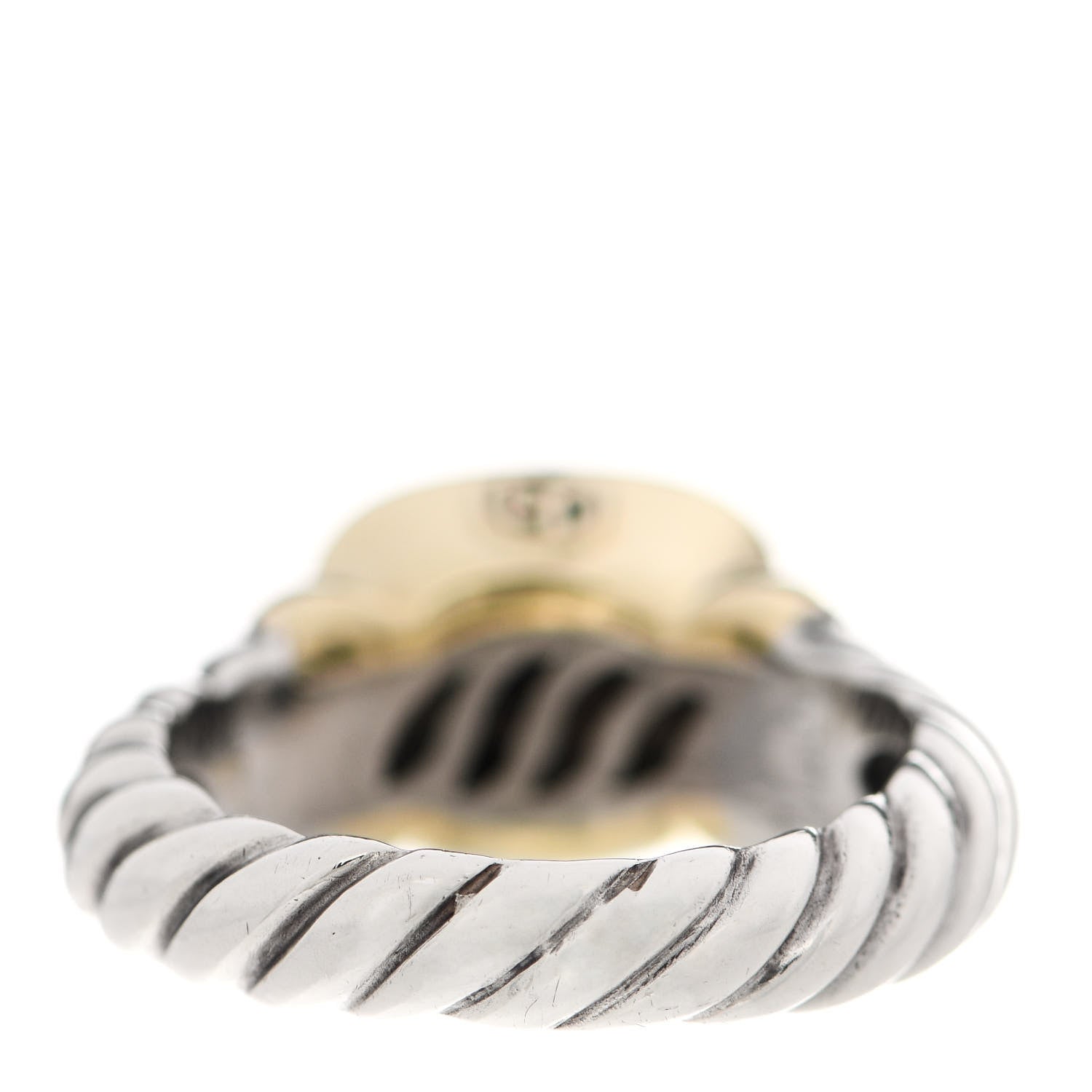 David Yurman Sterling Silver 14K Yellow Gold Black Onyx 10mm Noblesse Ring 49 5 4 of 8