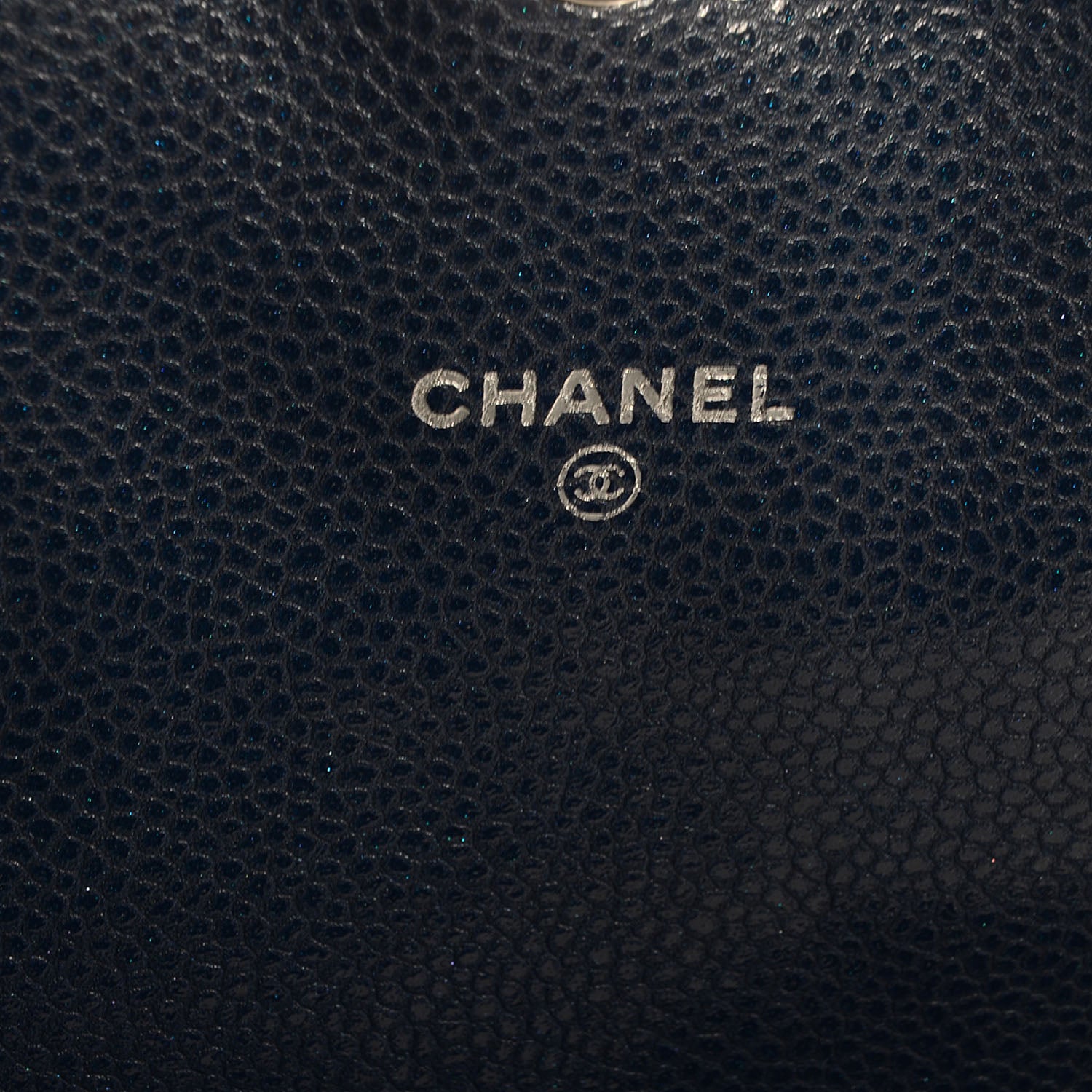 Chanel Caviar Half Moon Wallet On Chain WOC Navy Blue 7 of 9