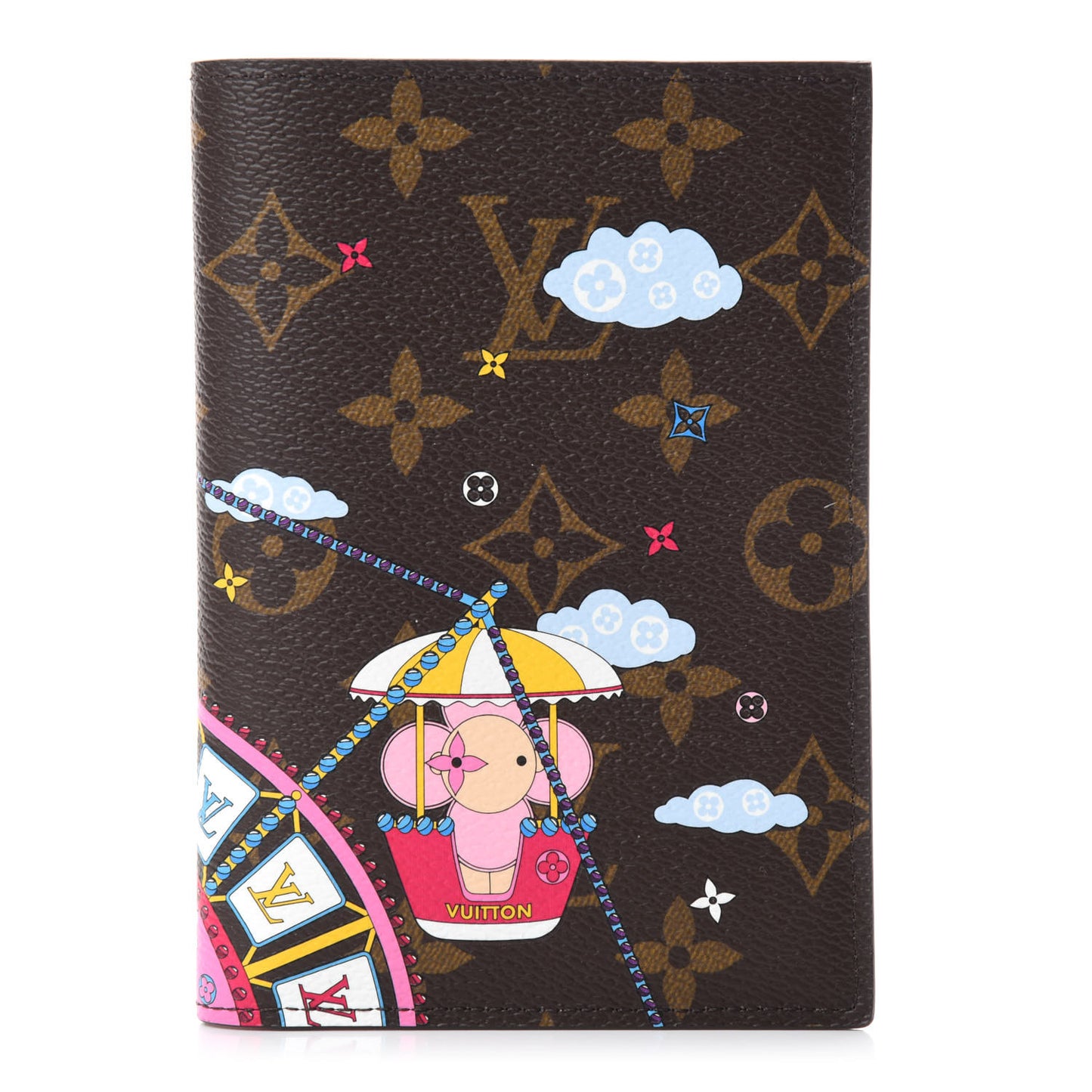 Monogram 2020 Christmas Animation Big Wheel Passport Cover Rose Ballerine