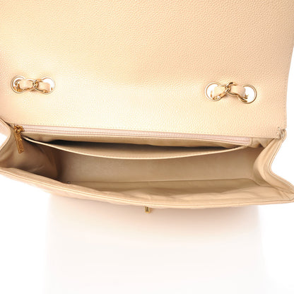 Chanel Caviar Quilted Jumbo Single Flap Beige Clair 6 of 8