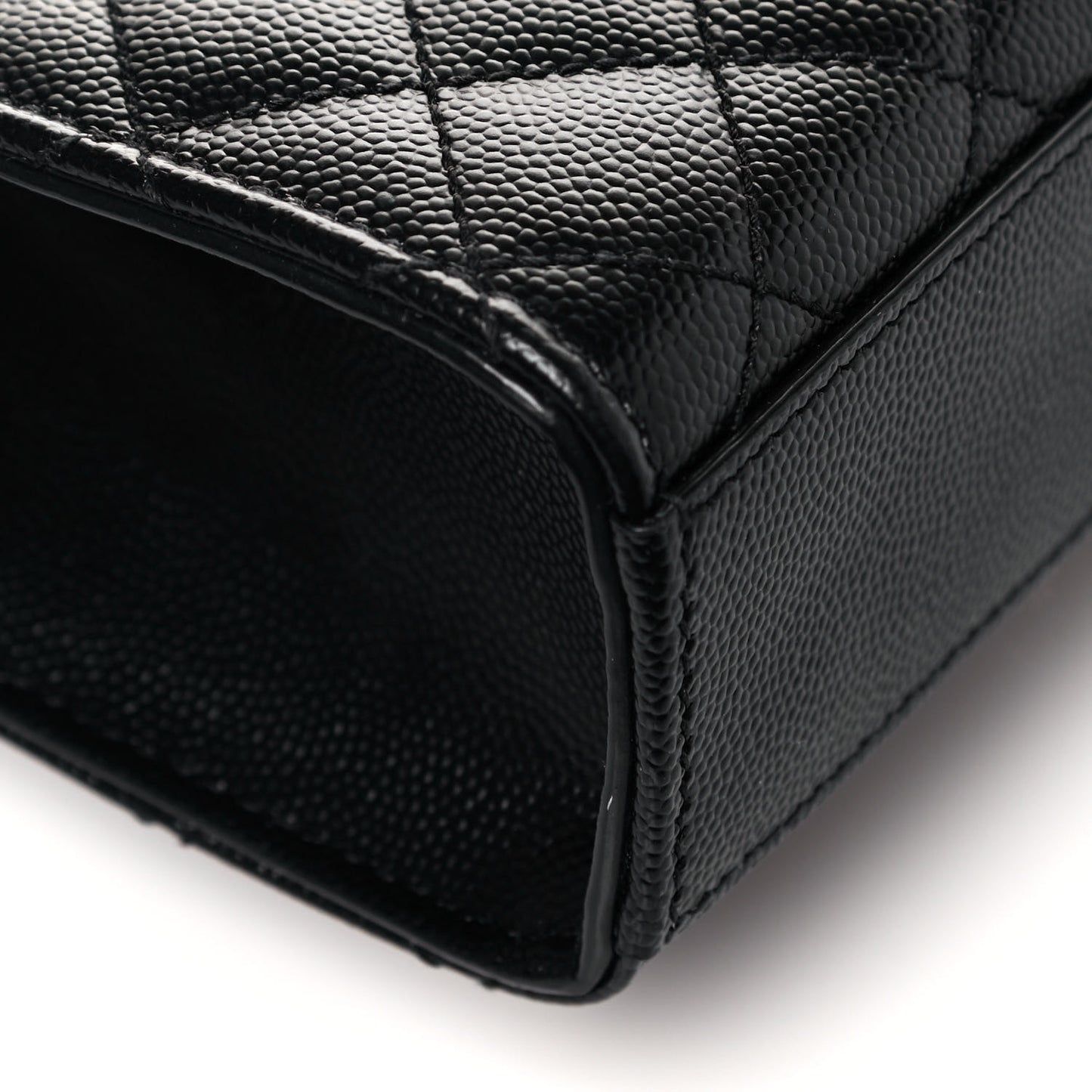 Grain De Poudre Textured Mixed Matelasse Triquilt Medium Monogram Satchel Black