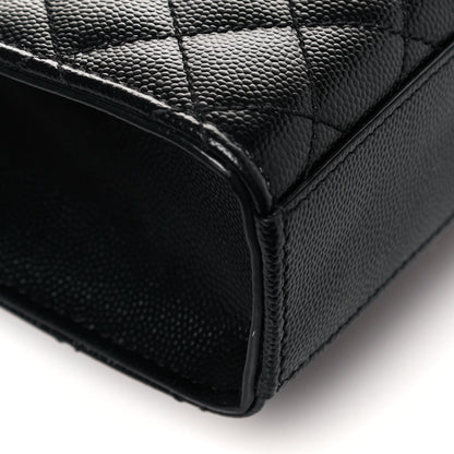 Saint Laurent Grain De Poudre Textured Mixed Matelasse Triquilt Medium Monogram Satchel Black 10 of 11