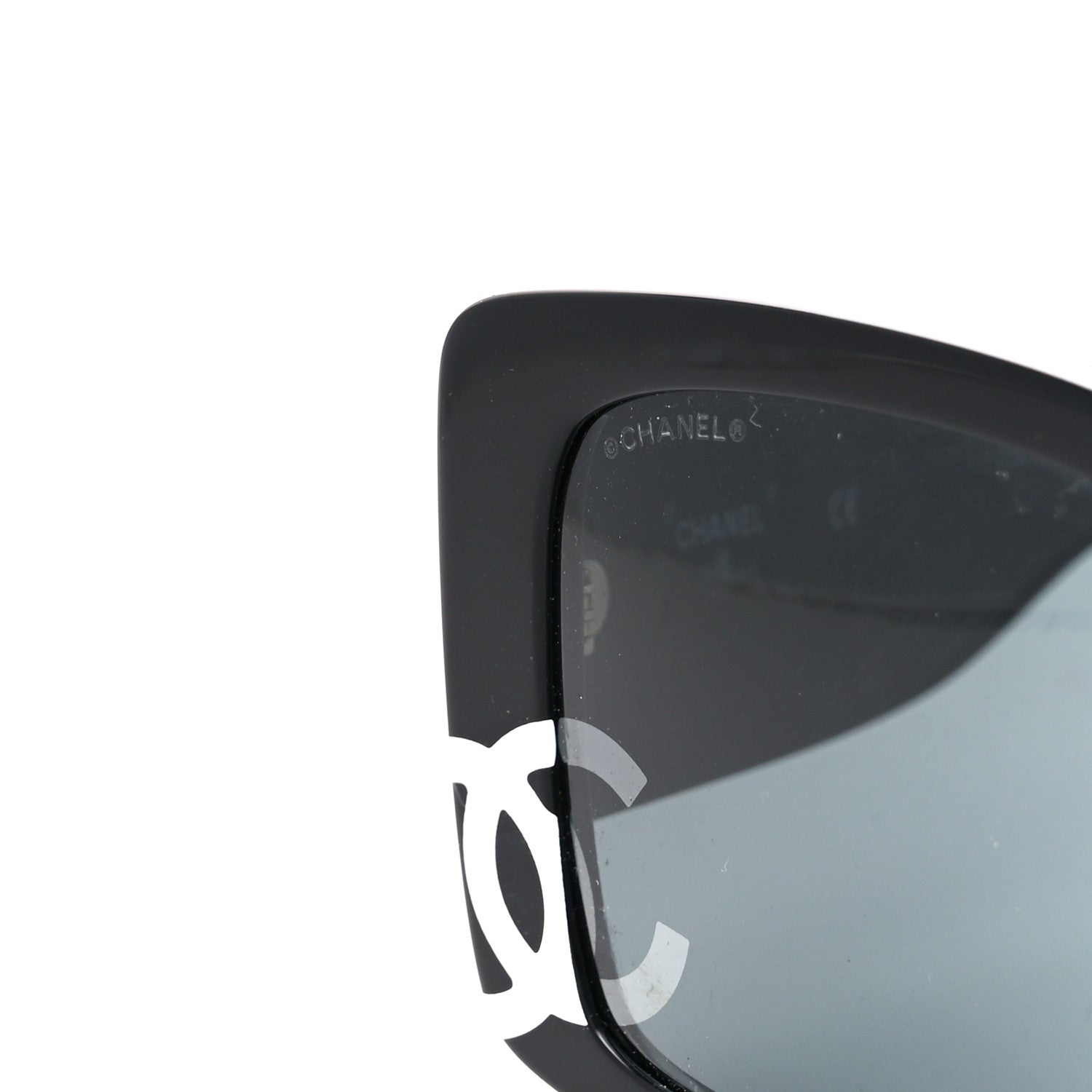 Chanel Acetate CC Logo Square Sunglasses 71472 Black 7 of 8