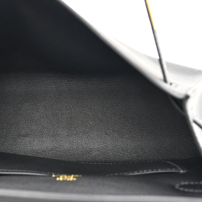 Hermes Swift Kelly Pochette Clutch Black 5 of 8