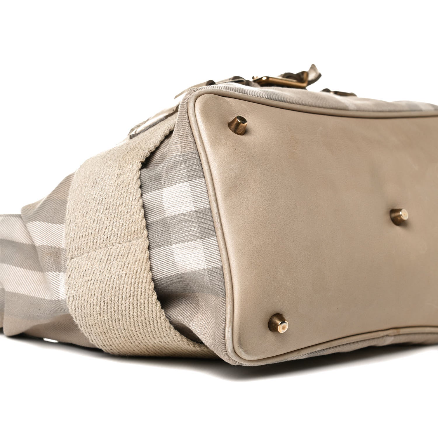 Burberry Canvas House Check Parsons Satchel Light Beige 9 of 18