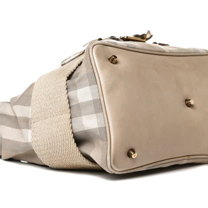 Burberry Canvas House Check Parsons Satchel Light Beige 9 of 18