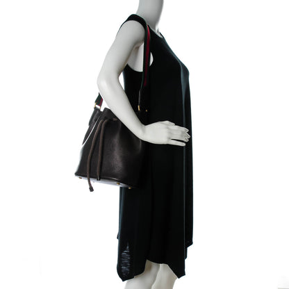 Gucci Calfskin Web Medium Bucket Bag Cocoa 2 of 7