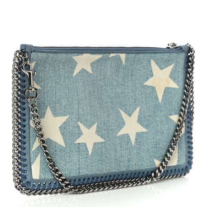 Stella McCartney Denim Star Falabella Clutch Blue 2 of 9
