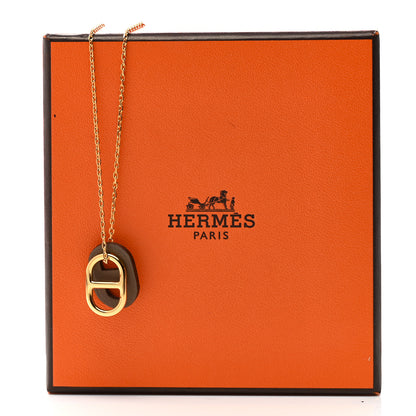 Hermes Swift O'Maillon Pendant Necklace Etoupe 7 of 7