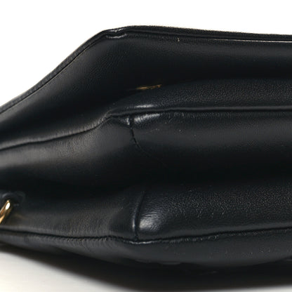 Louis Vuitton Lambskin Embossed Monogram Pochette Coussin Black 9 of 10