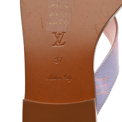 Louis Vuitton Monogram Sunny Flat Thong Sandals 37 Rose Clair Pink 8 of 8