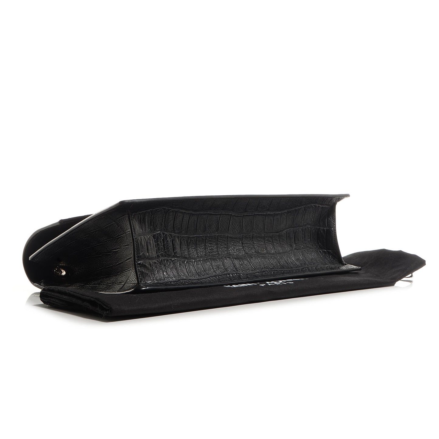 Croc Effect Calfskin Jumbo Betty Black