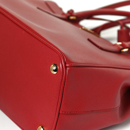 Prada Saffiano Small Galleria Double Zip Tote Fuoco 12 of 12