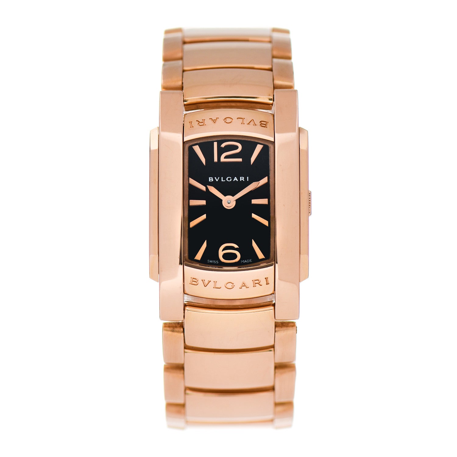 Bulgari 18K Rose Gold 22mm Assioma Quartz Watch Black 1 of 5
