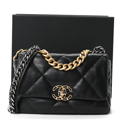 Chanel Lambskin Quilted Medium Chanel 19 Flap Black 11 of 11